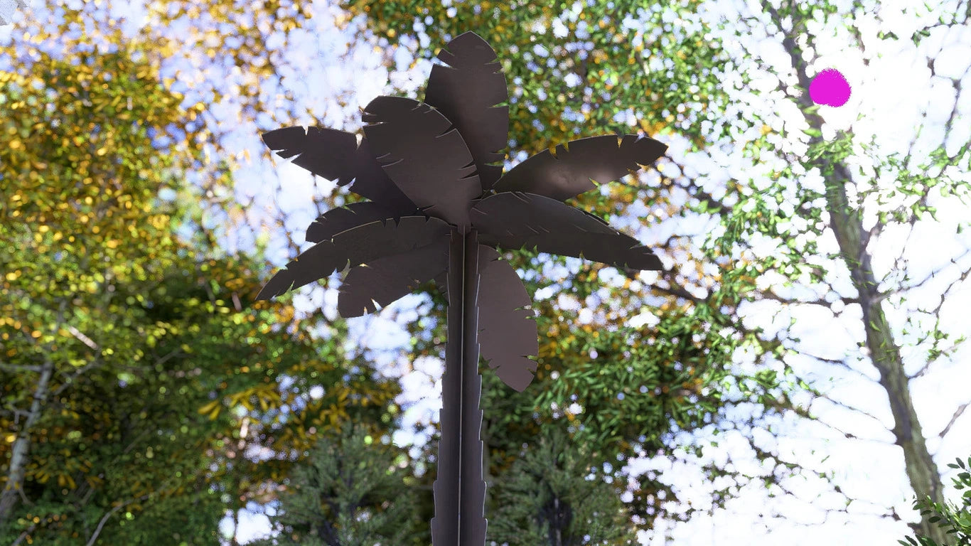 Metal Palm Tree Garden Sculpture