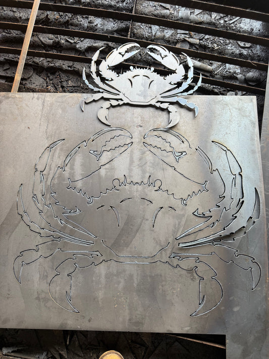 Blue Crab Metal Wall Art